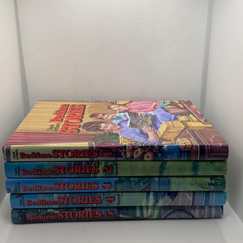 Vintage Uncle Arthur’s Bedtime Stories Complete 5 Volume Set Hardcovers 1970’s